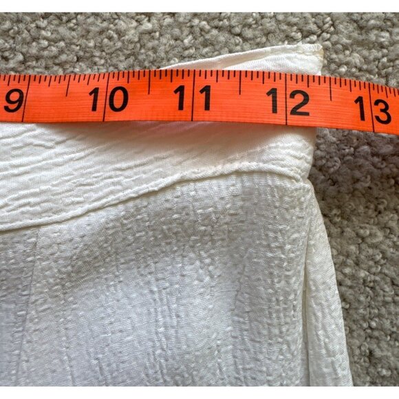 Petite Sophisticate Womens white crepe decorative button-downpanel skirt Size Sm - Picture 9 of 9